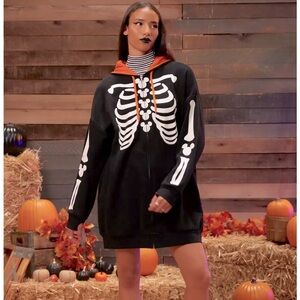 Skeleton hoodie dress